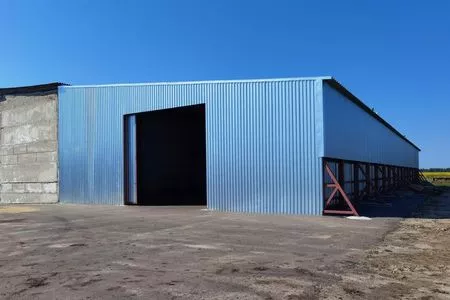 Зерносклад из металлоконструкций р-ром 15х50м